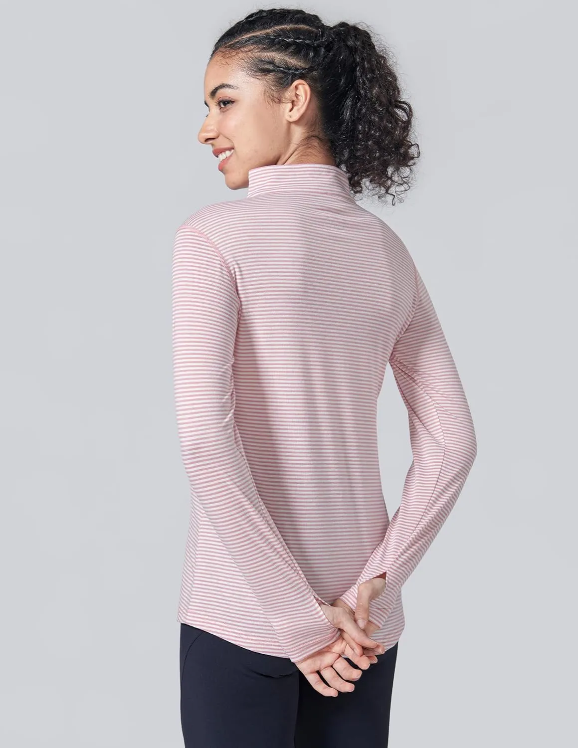 Liberty Imports 3 Pack: Women's Quick Dry Long Sleeve Quarter Zip Pullover Workout Shirts with Thumb Holes and Pocket