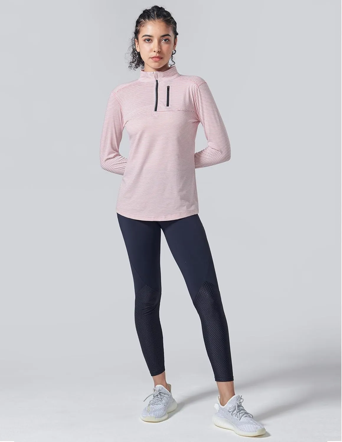 Liberty Imports 3 Pack: Women's Quick Dry Long Sleeve Quarter Zip Pullover Workout Shirts with Thumb Holes and Pocket