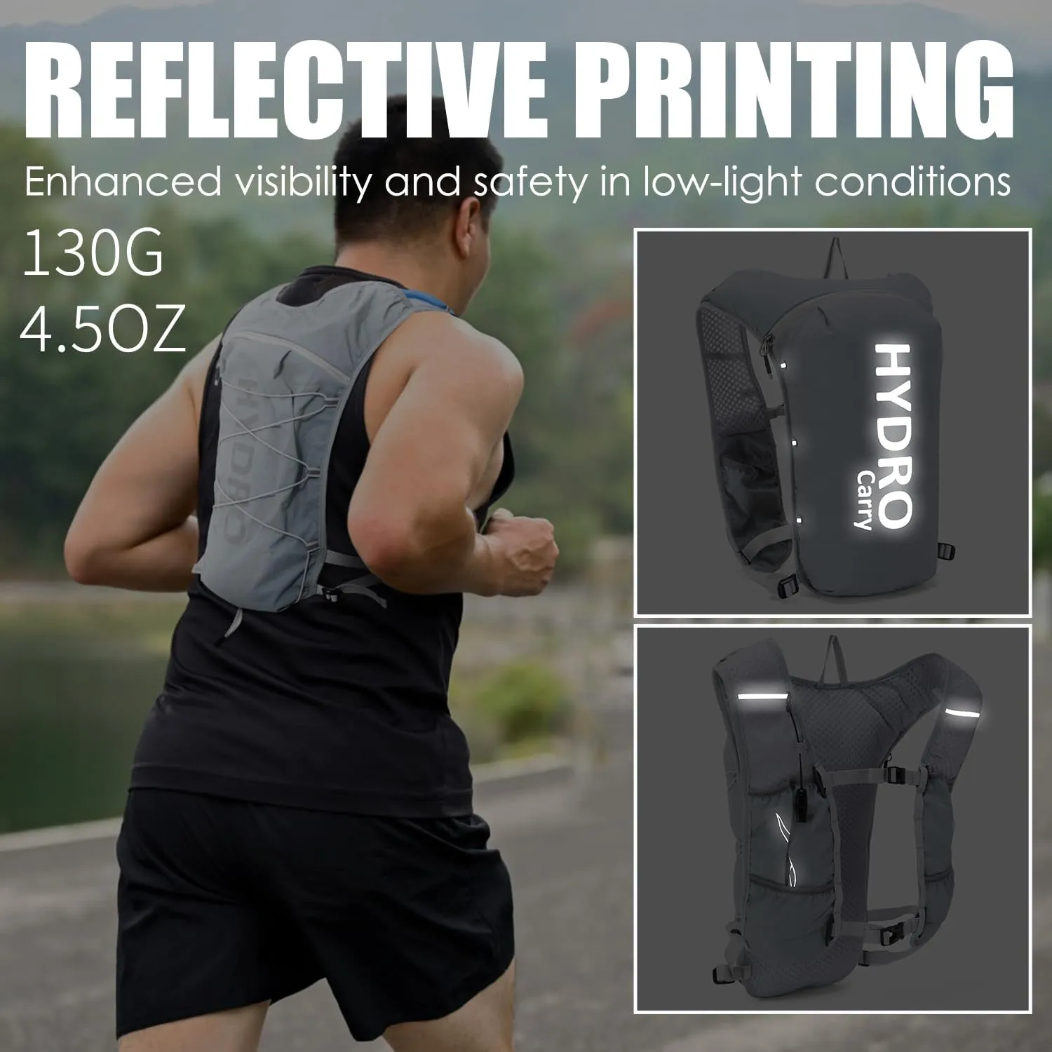 Lightweight Running Vest for Women and Men Hydration Backpack Pack with 1.5L Water Bladder Bag for Hiking Trail Running Gear Cycling Marathon