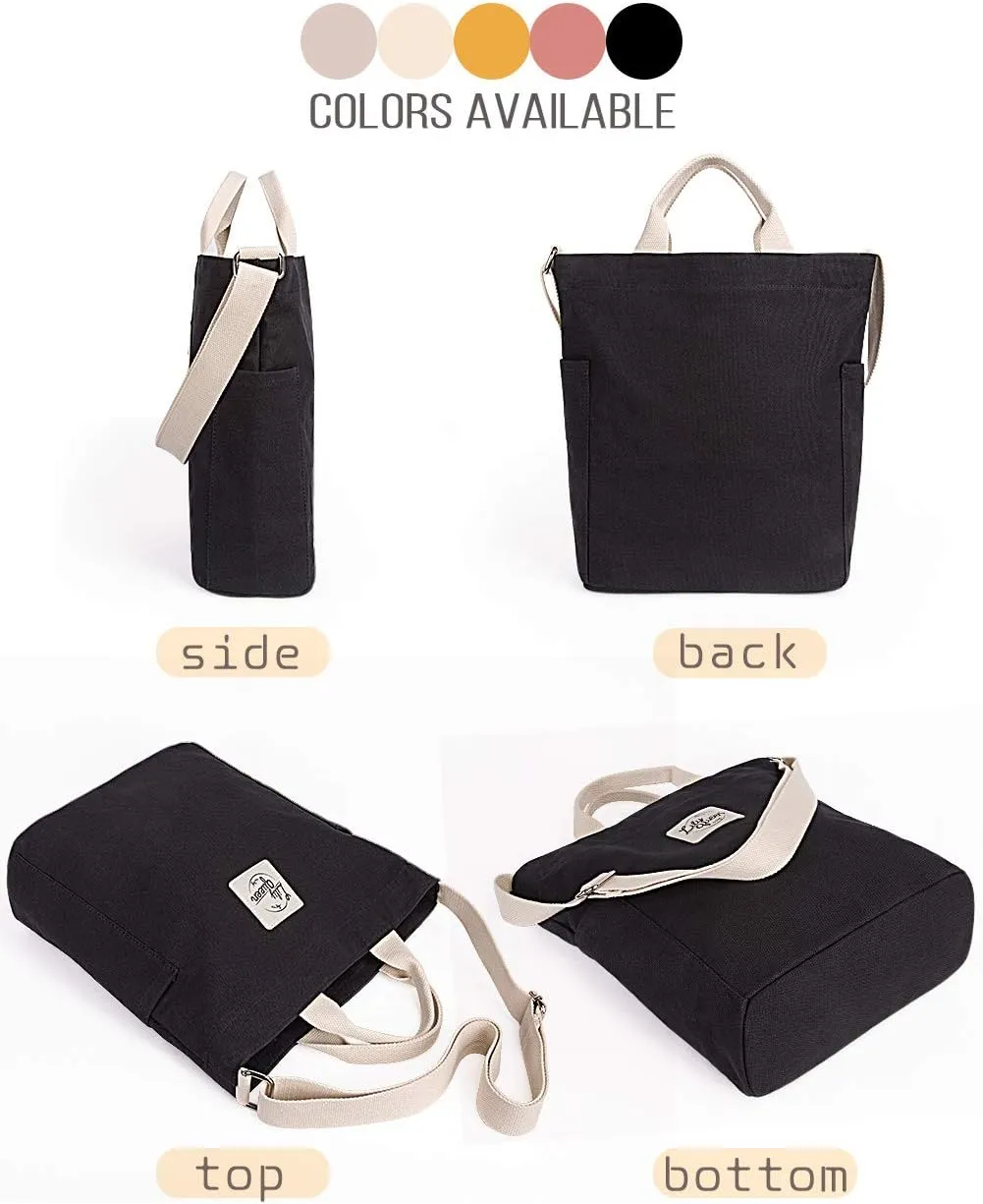 Lily queen Women Canvas Tote Handbags Casual Shoulder Work Bag Crossbody