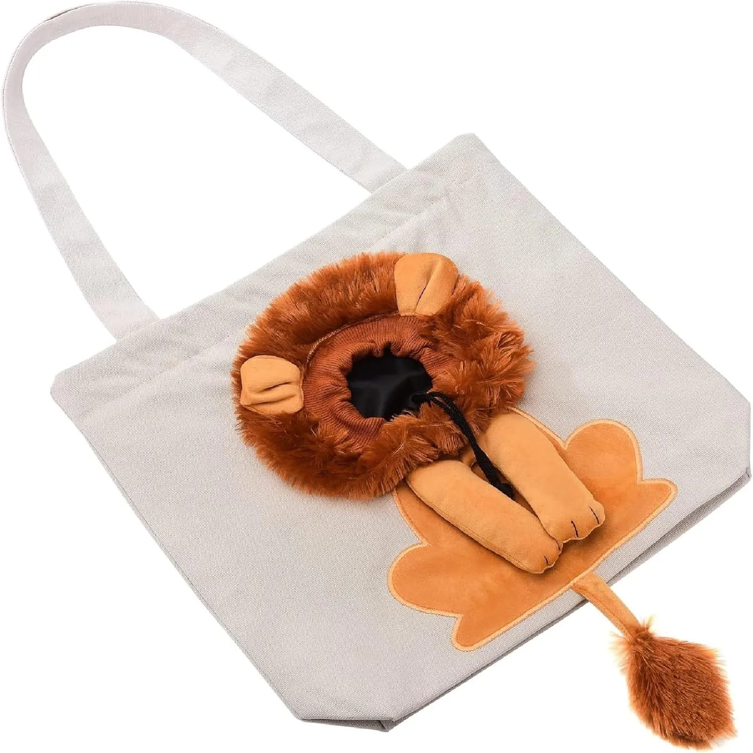 Lion Shaped Dog Bag, Lion Shaped Dog Carrying Bag, Pet Canvas Shoulder Carrying Bag, Portable Pet Canvas Shoulder Bag, Outdoor Travel Handbag for Cats and Small Dogs (Blue, S)