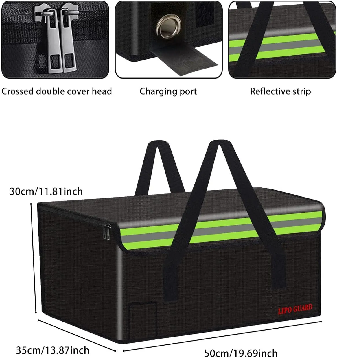 Lipo Battery Safe Bag - Fireproof Explosionproof Storage Pouch for Charging, Transport, Home, Travel, Office - Safe Storage
