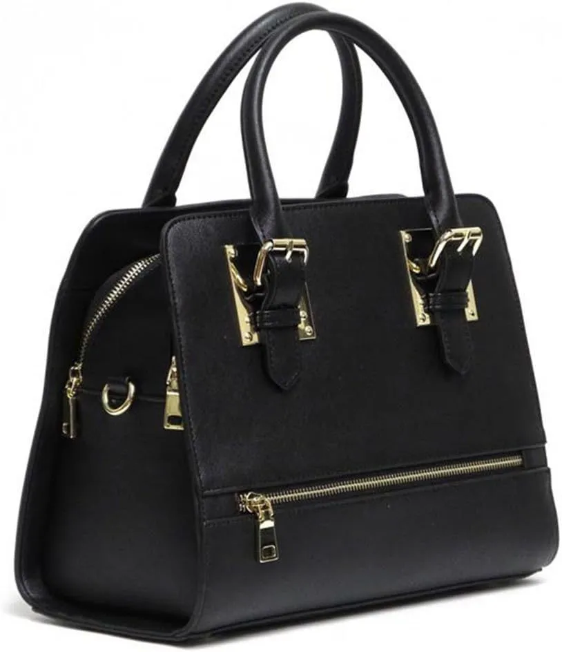 LOEM Designer cool shoulder Bag handbag dual metal zipper pockets