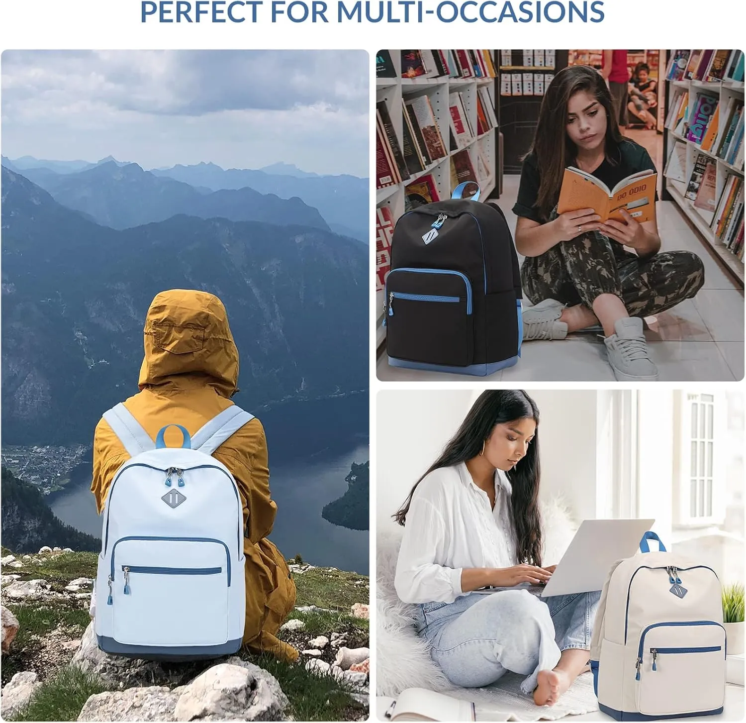 Lohol Lightweight & Casual Daypacks for Men, Women & Students, Perfect Daily Backpack for School, Work, and Travel