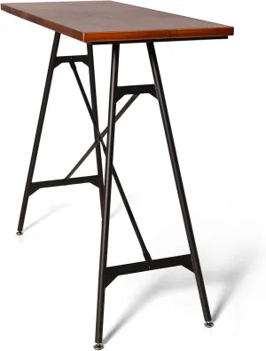 LOKKHAN Modern Industrial Table - 45.3” L x 41.34” H - Rectangular Desk for Home Office, Dining, Side Table - Writing Desk with Cross Bracing - Compact Multipurpose Study, Computer, Craft Workstation