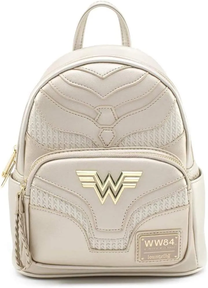 Loungefly x DC Comics Wonder Woman 1984 Cosplay Mini Backpack (One Size, Gold)