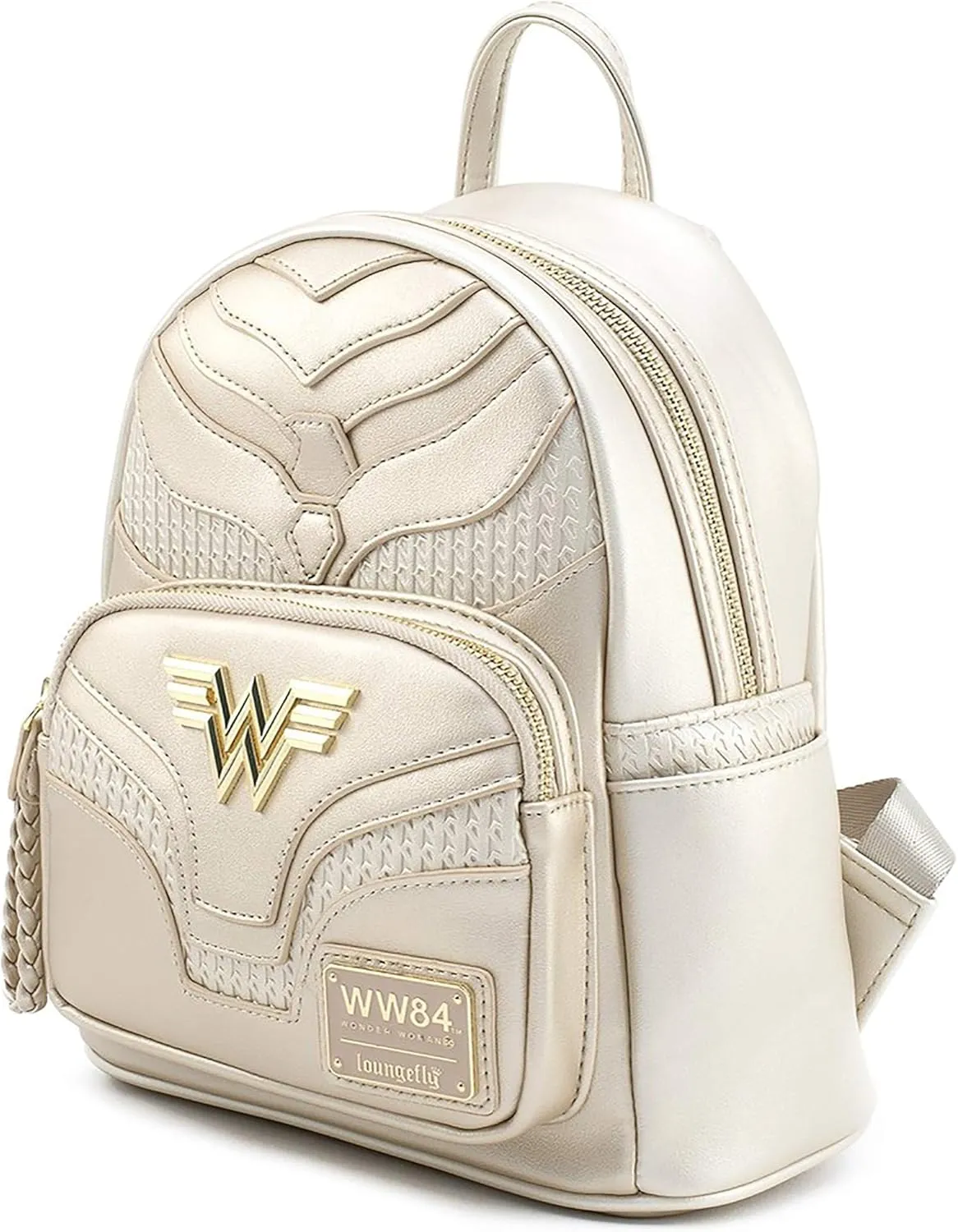 Loungefly x DC Comics Wonder Woman 1984 Cosplay Mini Backpack (One Size, Gold)