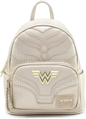 Loungefly x DC Comics Wonder Woman 1984 Cosplay Mini Backpack (One Size, Gold)