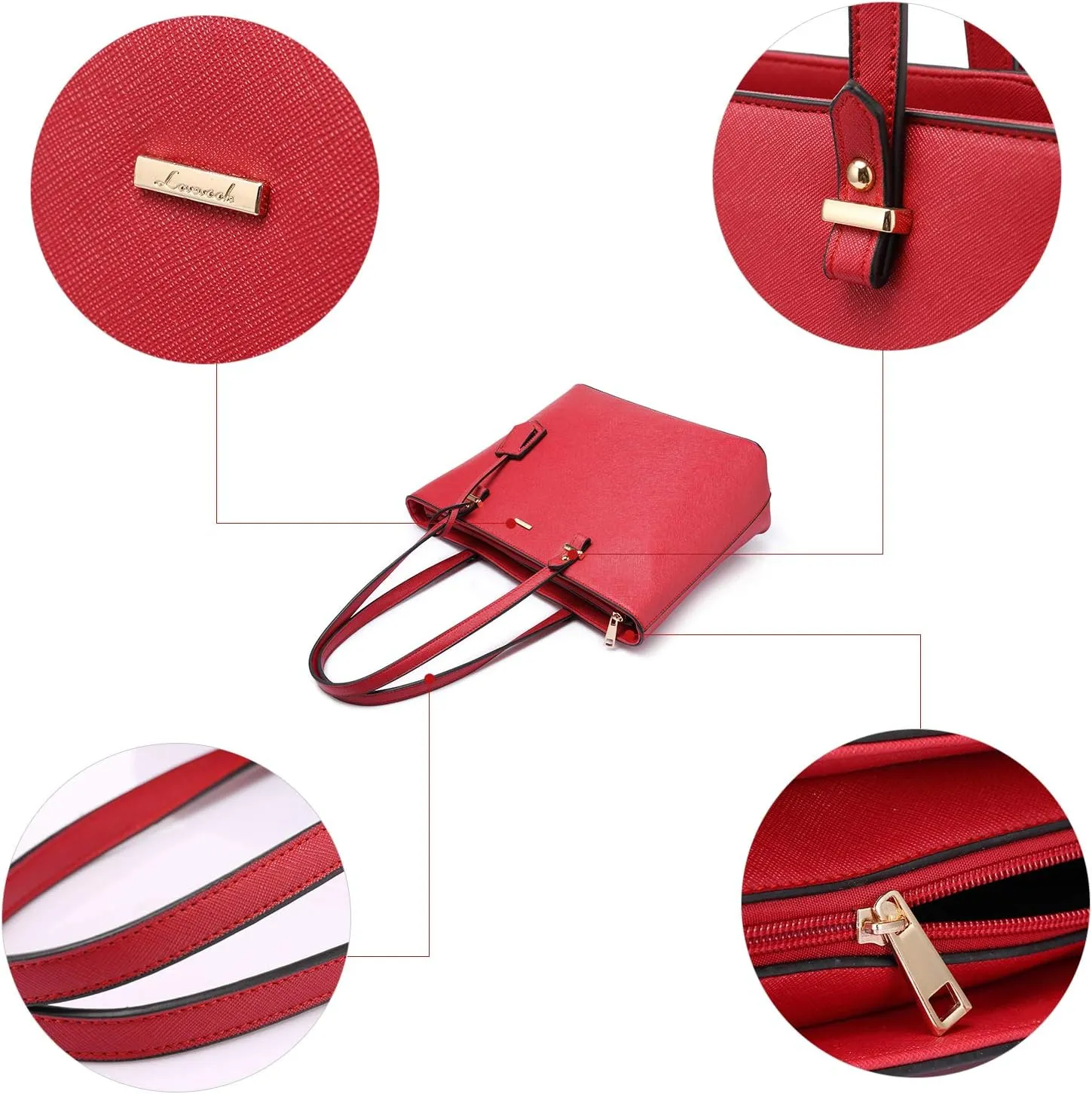 LOVEVOOK Purse for Women Fashion Tote Bag Shoulder Handbags Top Handle Satchel Bags with External Pocket