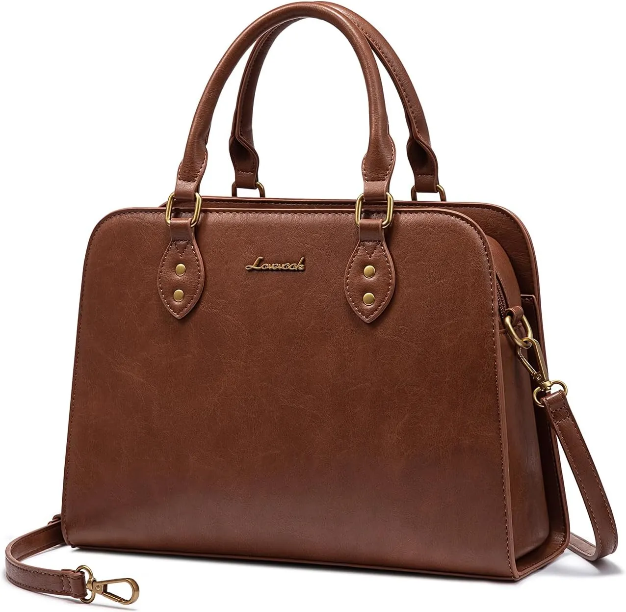 LOVEVOOK Purses and Handbags for Women, Vintage-Style Leather Top Handle Shoulder Bag Satchel Tote Crossbody Purse for Ladies