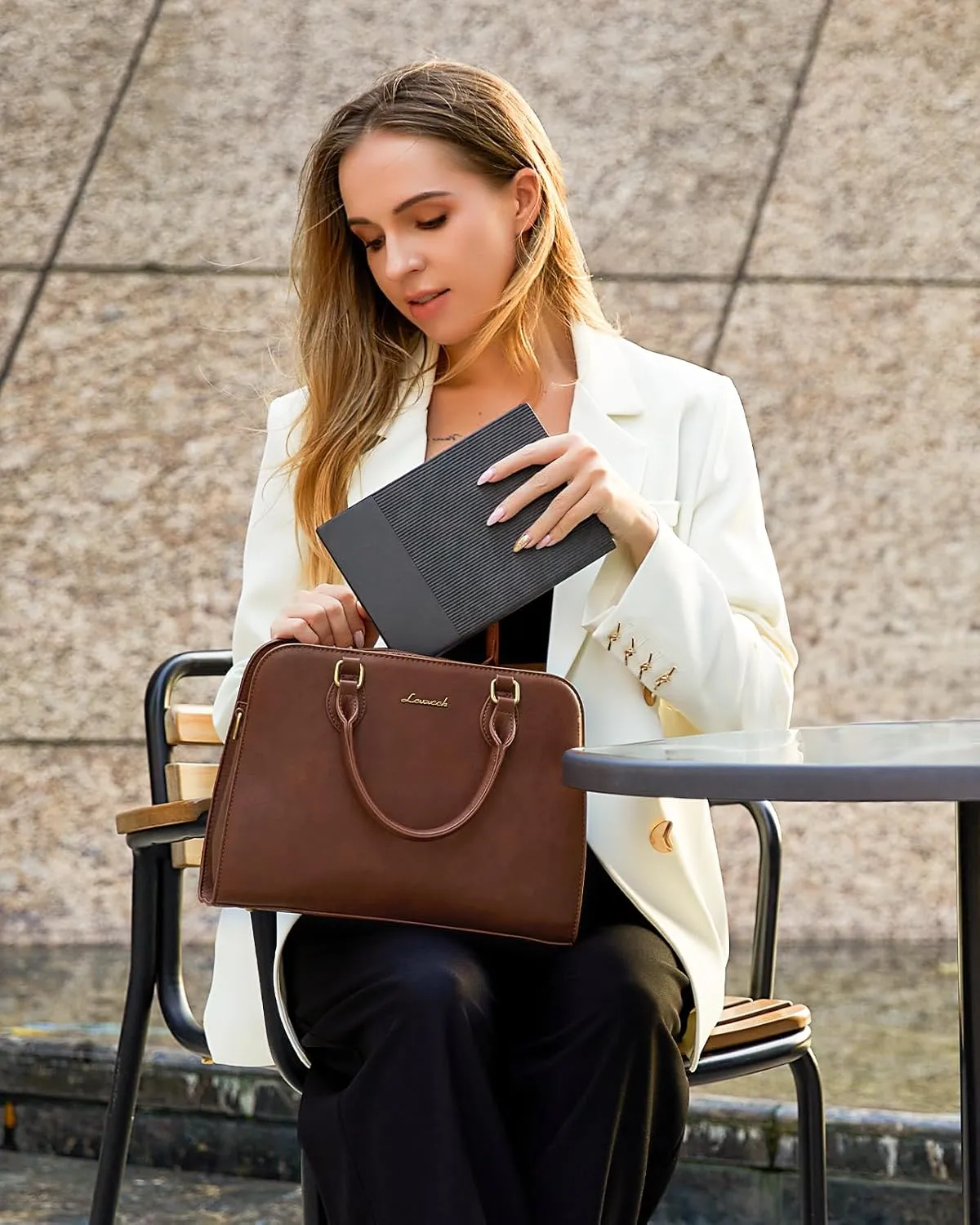 LOVEVOOK Purses and Handbags for Women, Vintage-Style Leather Top Handle Shoulder Bag Satchel Tote Crossbody Purse for Ladies