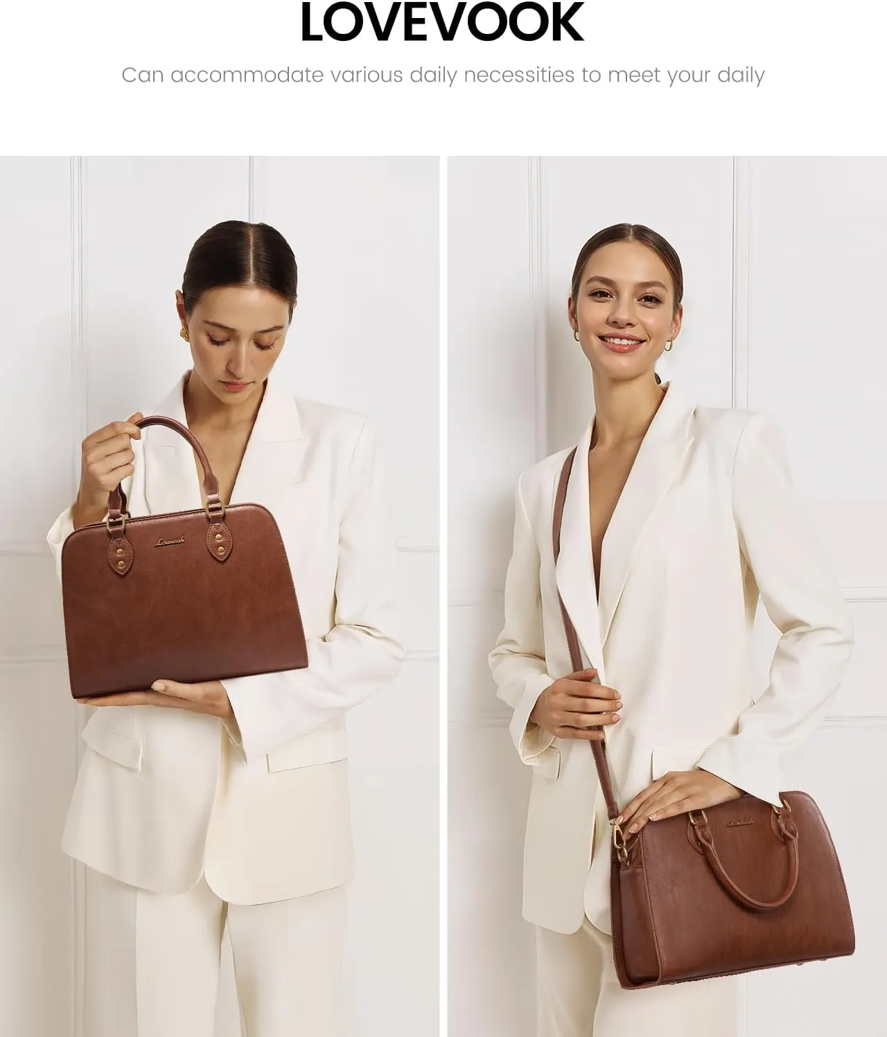LOVEVOOK Purses and Handbags for Women, Vintage-Style Leather Top Handle Shoulder Bag Satchel Tote Crossbody Purse for Ladies