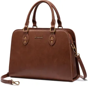 LOVEVOOK Purses and Handbags for Women, Vintage-Style Leather Top Handle Shoulder Bag Satchel Tote Crossbody Purse for Ladies