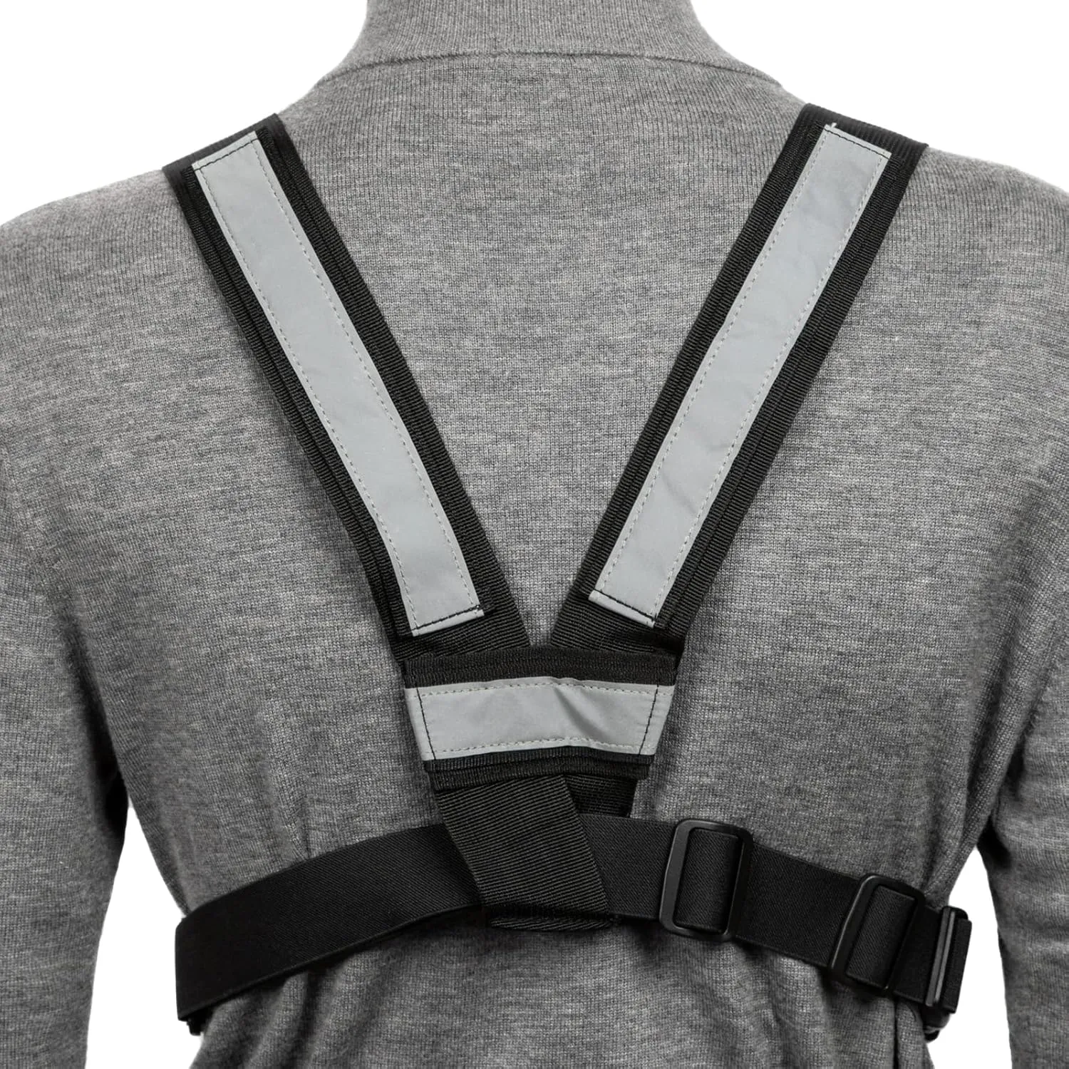 LUITON Radio Chest Harness with Reflective Strips Shoulder Holster Radio Vest Holder Two Way Radio Vest Rig Walkie Talkie Case with Front Pack Pouch for Motorola/Midland/Baofeng/Retevis(2 Pack)