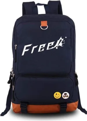 Luminous Casual Iwatobi Swim Club Backpack Daypack Laptop Student Bag School Bag Rucksack Book Bag (blue)