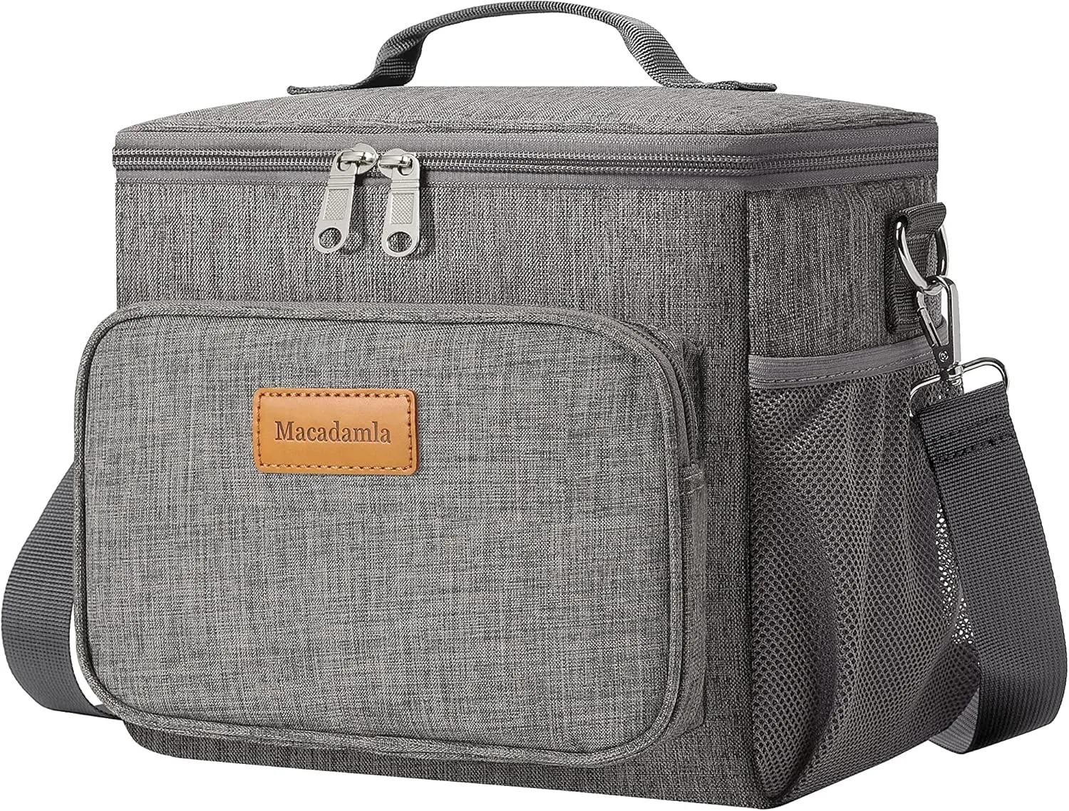 Lunch Bag for Women/Men,Insulated Lunch Cooler Bag for Adult,Collapsible Leakproof Lunch Bag with Adjustable Shoulder Strap for Work Office Picnic Beach Grey S New