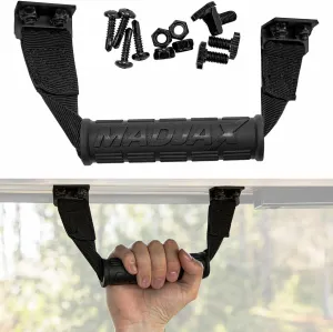MADJAX Universal Golf Cart Soft Grab Handle | Flexible Black Rubber Finish with Off-Road Grip | Compatible with Club Car, EZGO, Yamaha, XSeries with Versa Triple Track Tops Only
