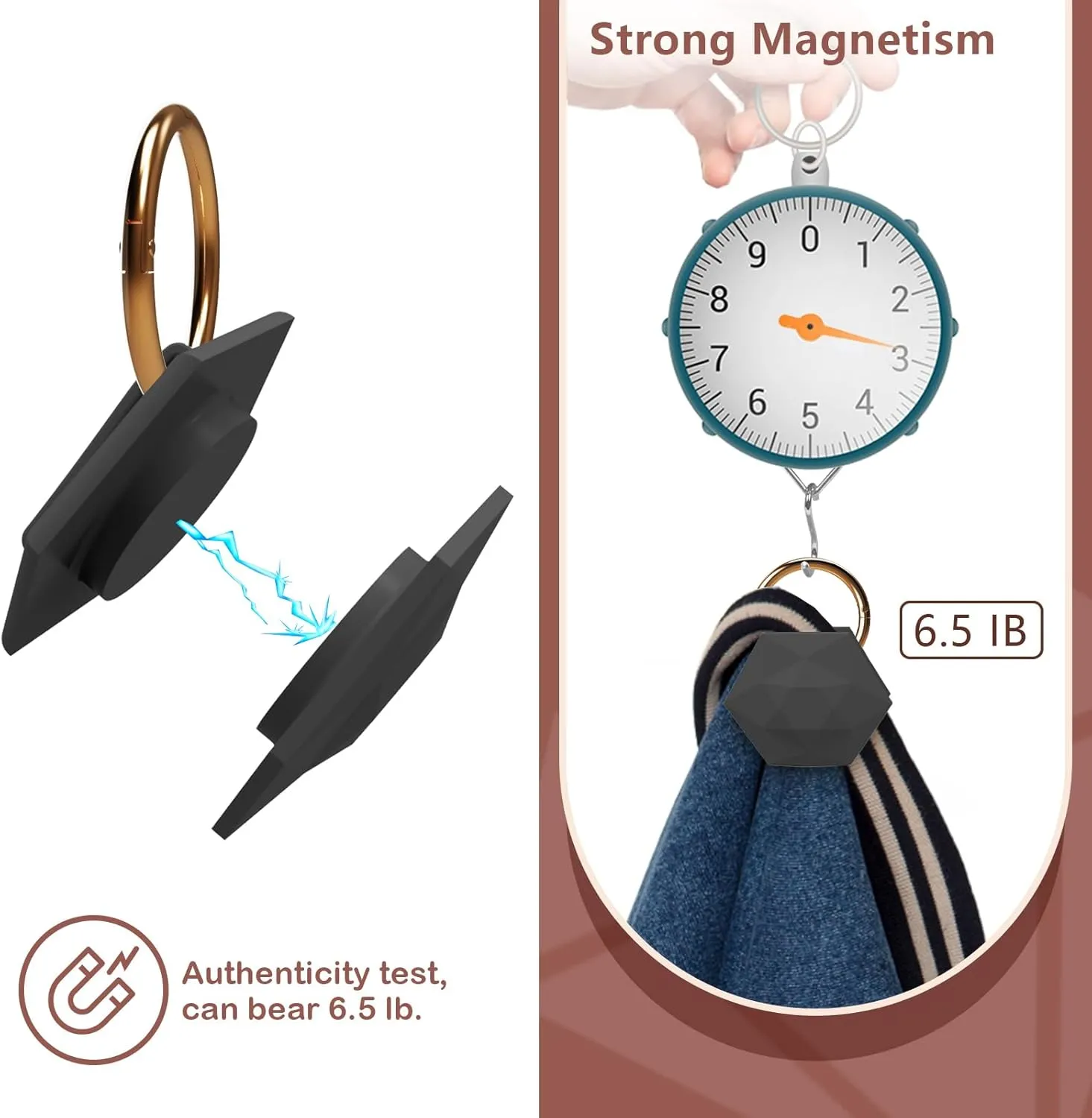 Magnetic Hat Clip for Travel on Bag High Strength Magnet Hat Holder Fits on Backpacks Purses Totes Creative Gift