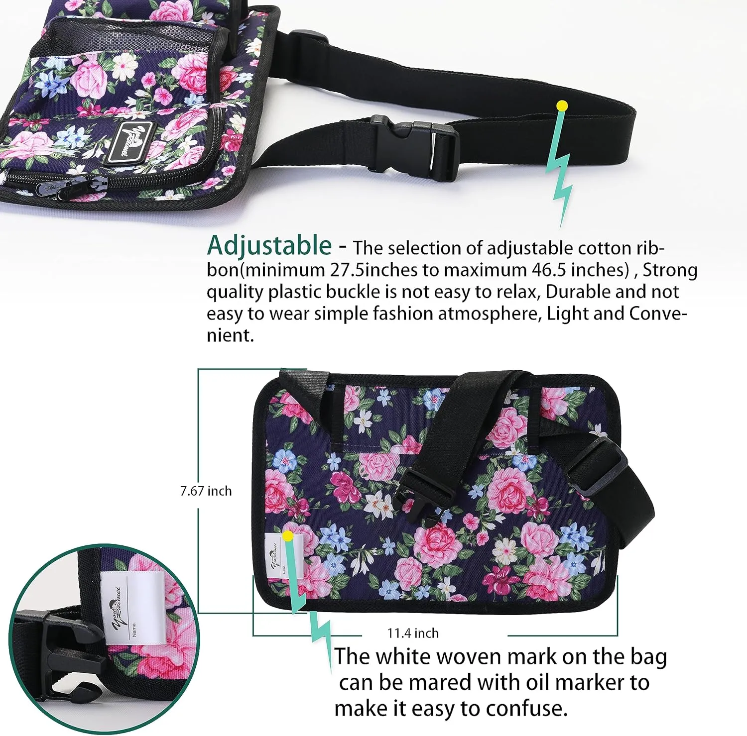 Massage Bottle Bag Massage Oil Bag Massage Therapist Holster Massage Lotion Holster Massage Oil Holster (YR-3KD-MuDan）