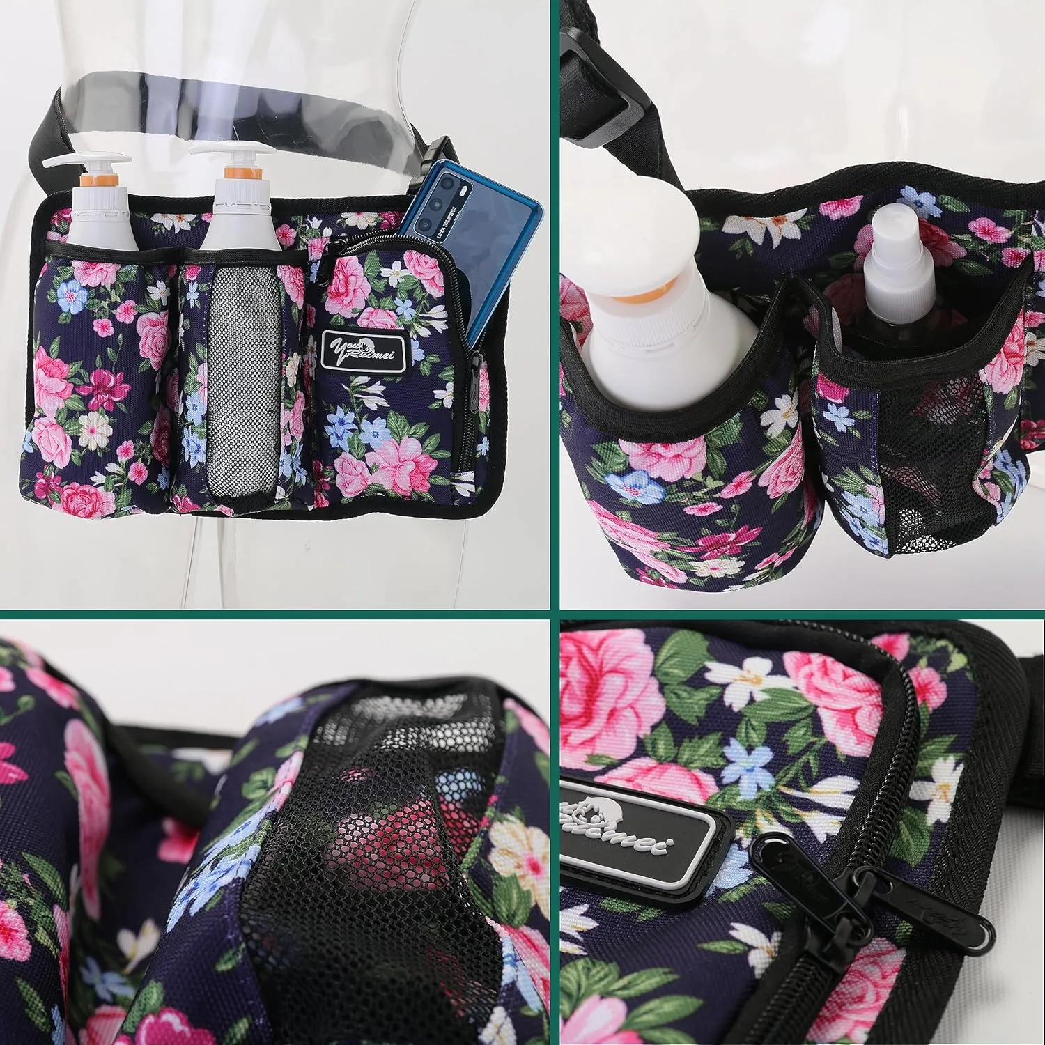 Massage Bottle Bag Massage Oil Bag Massage Therapist Holster Massage Lotion Holster Massage Oil Holster (YR-3KD-MuDan）