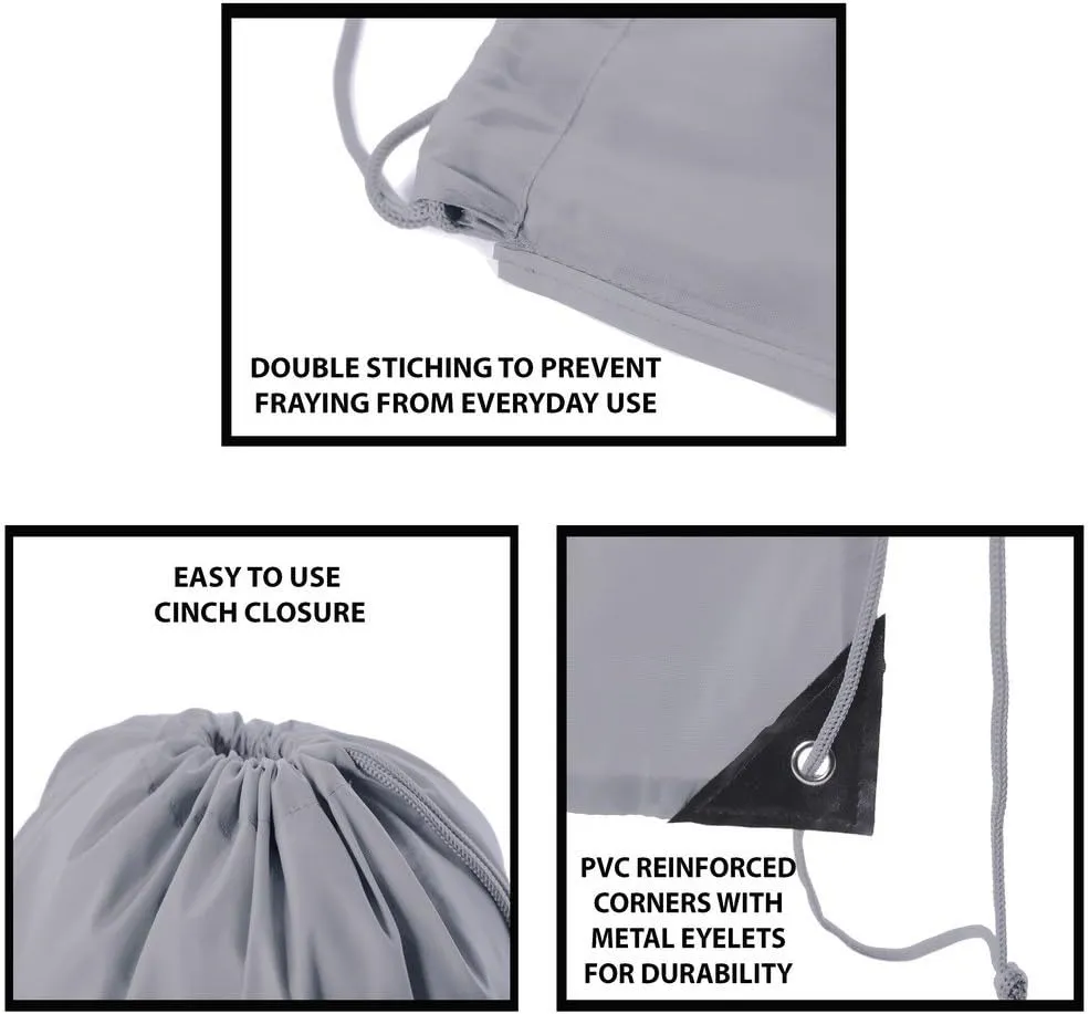 Mato & Hash 25 Bags - Double Strap Drawstring Gym Sack Promotional Party Favor Bag - 15 Colors