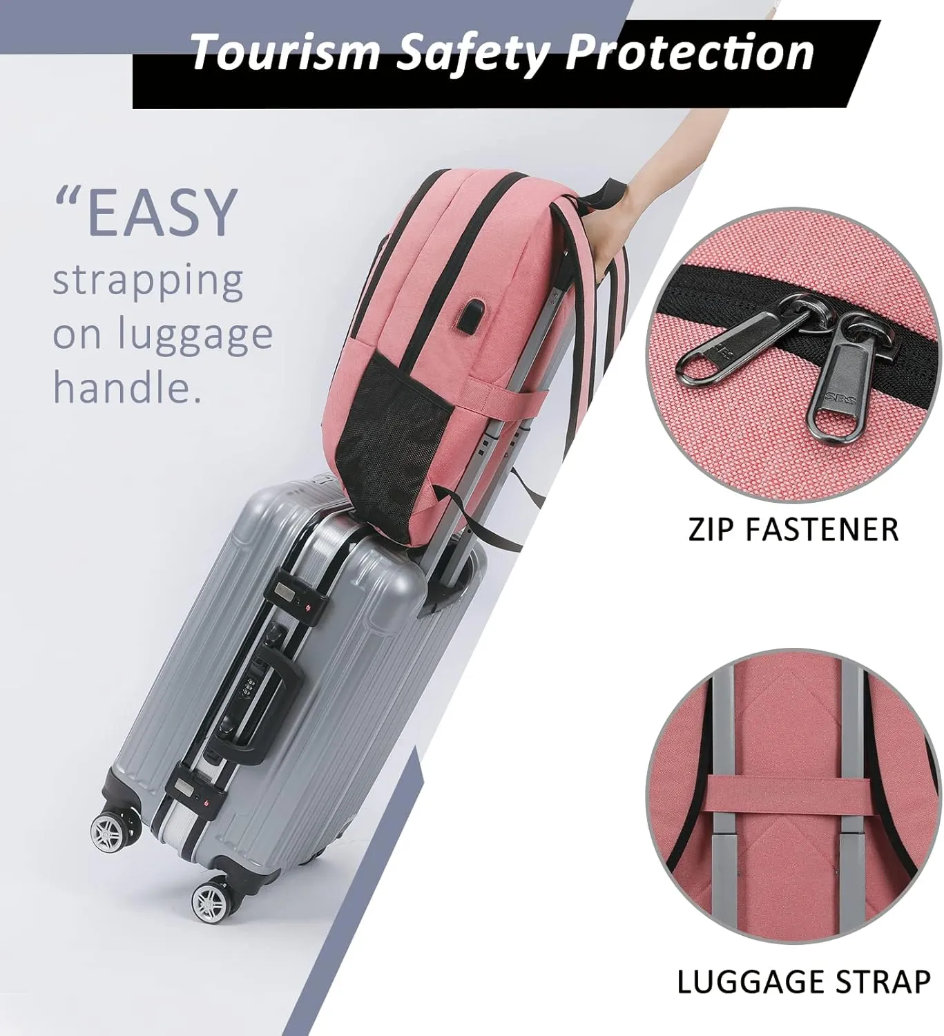 MAXTOP Travel Laptop Backpack Business Backpacks with USB Charging Port Water Resistant School College Bookbag