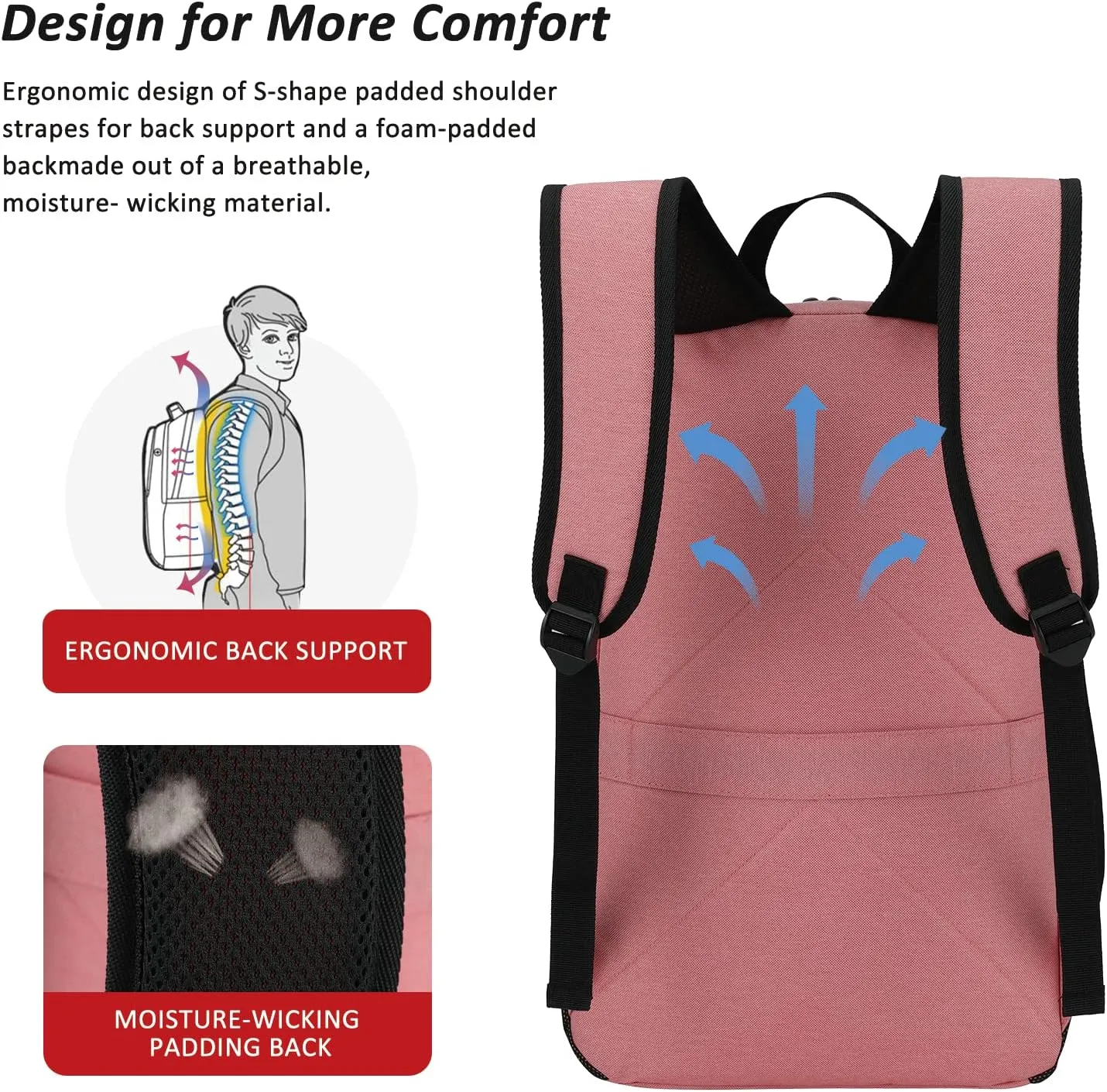 MAXTOP Travel Laptop Backpack Business Backpacks with USB Charging Port Water Resistant School College Bookbag