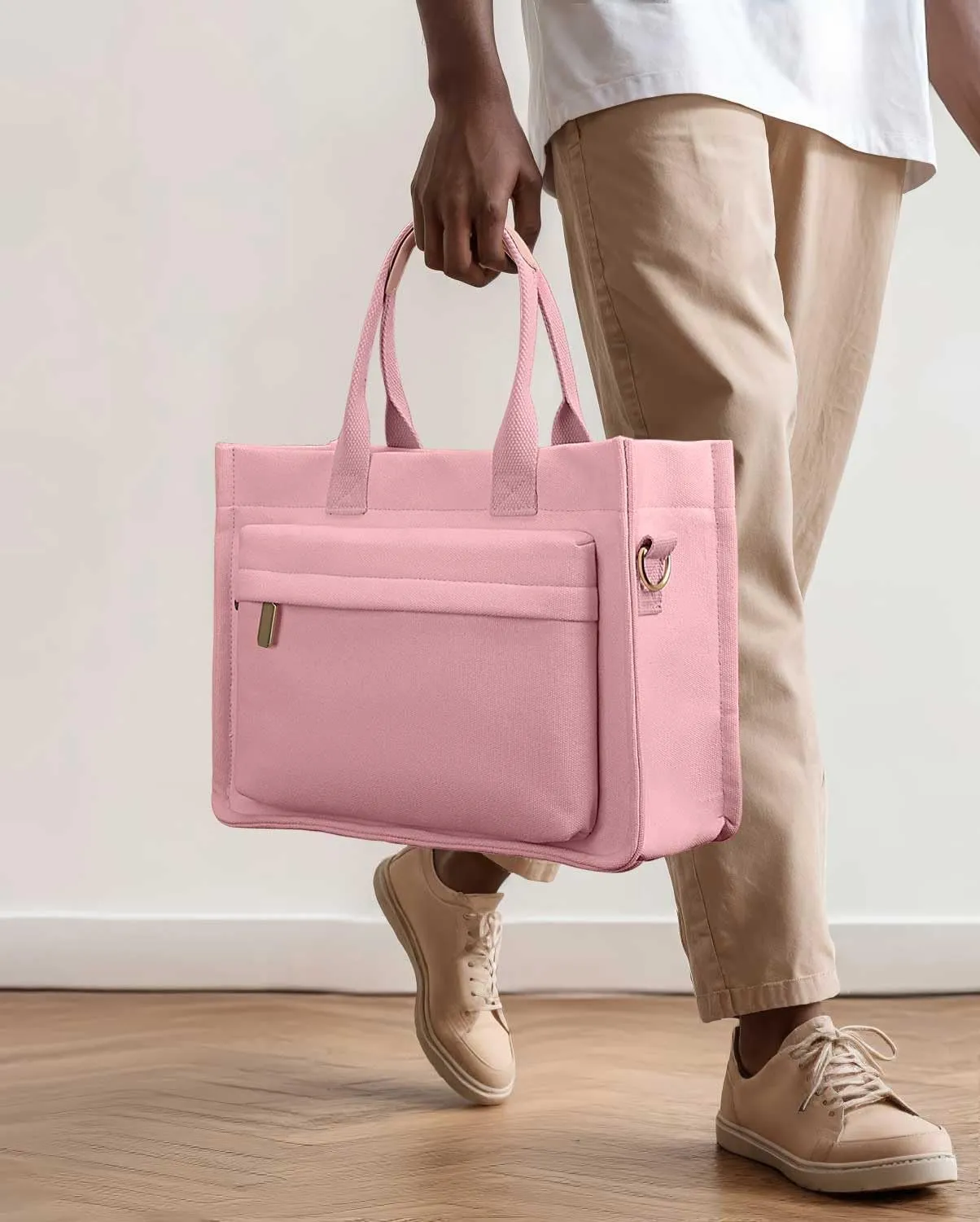 Medium Canvas Tote Bag for Women, Womens Tote Bag for School Bags Travel Crossbody Purse With Zipper Pocket