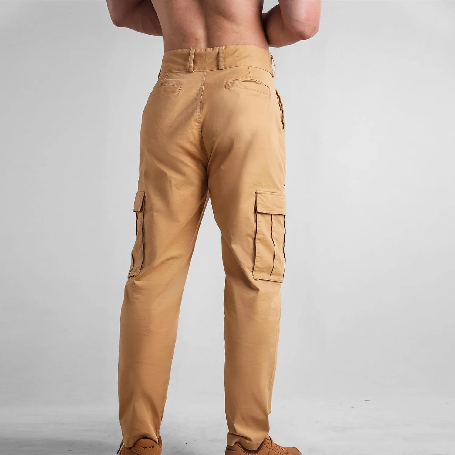 Mens Cargo Casual Pants Outdoor Hiking Pants Light Multi-Pocket Pants Autumn Sports Pants Running Travel Pants