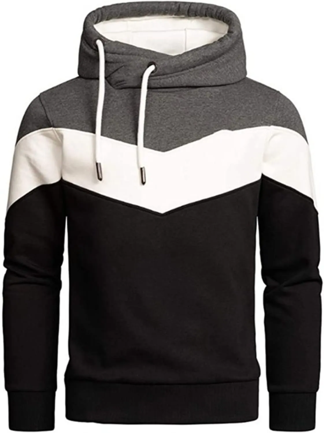 Men's Hooded Shirts Long Sleeve Lightweight Novelty Tops with Hood Athletic Stylish Regular Fit Pullover