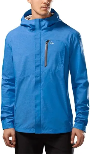 Men's Waterproof Breathable Rain Jacket Large Cobalt Blue