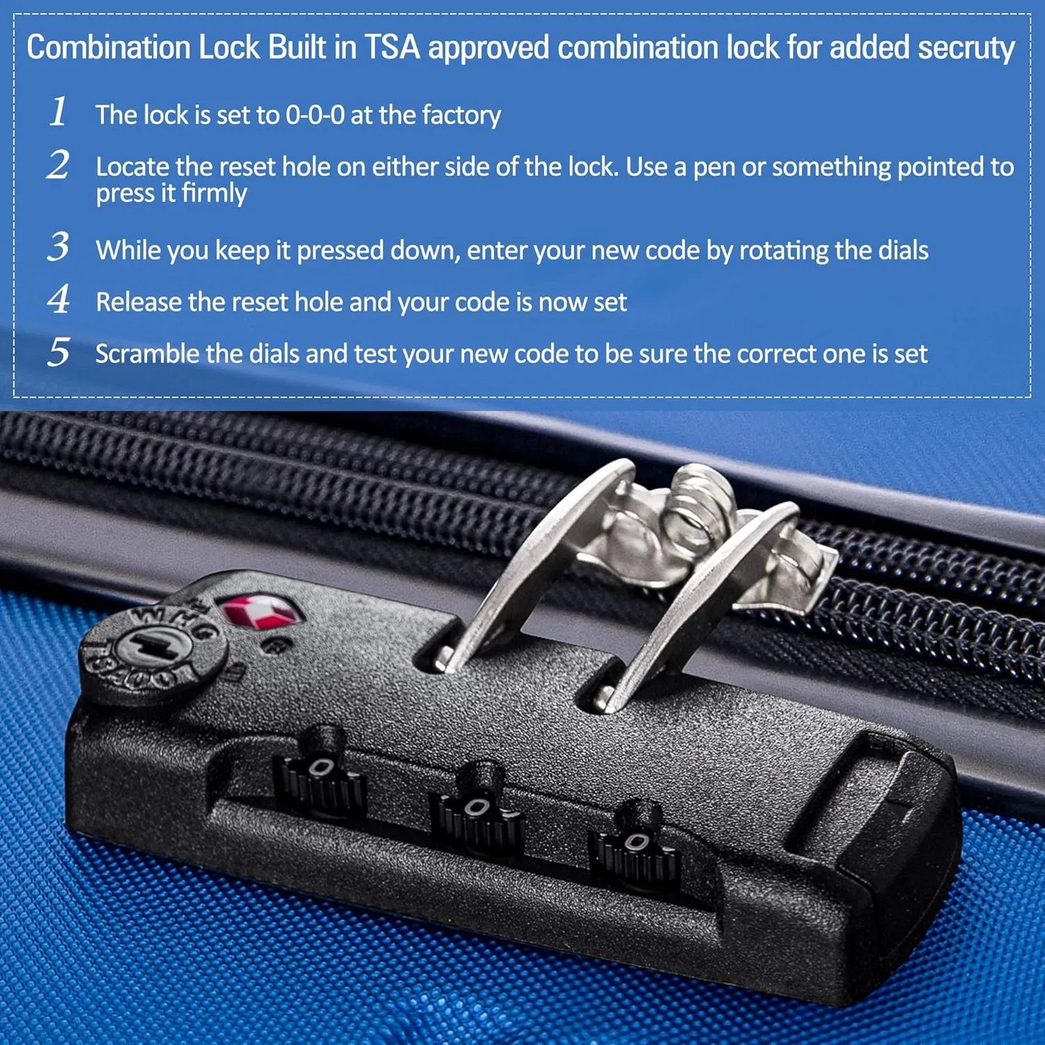 Merax Luggage Sets, Hardshell Luggage Sets 3 Piece 20" 24" 28" Luggages Hardside Spinner Suitcase with TSA Lock, Blue