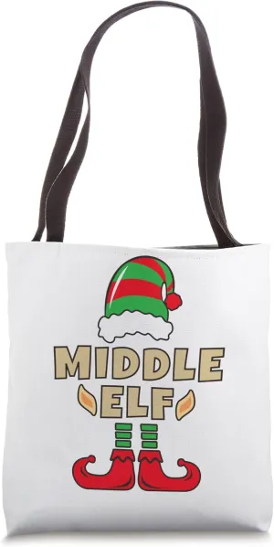 Middle Elf White Handbag, Middle Sibling Funny Christmas Tote Bag