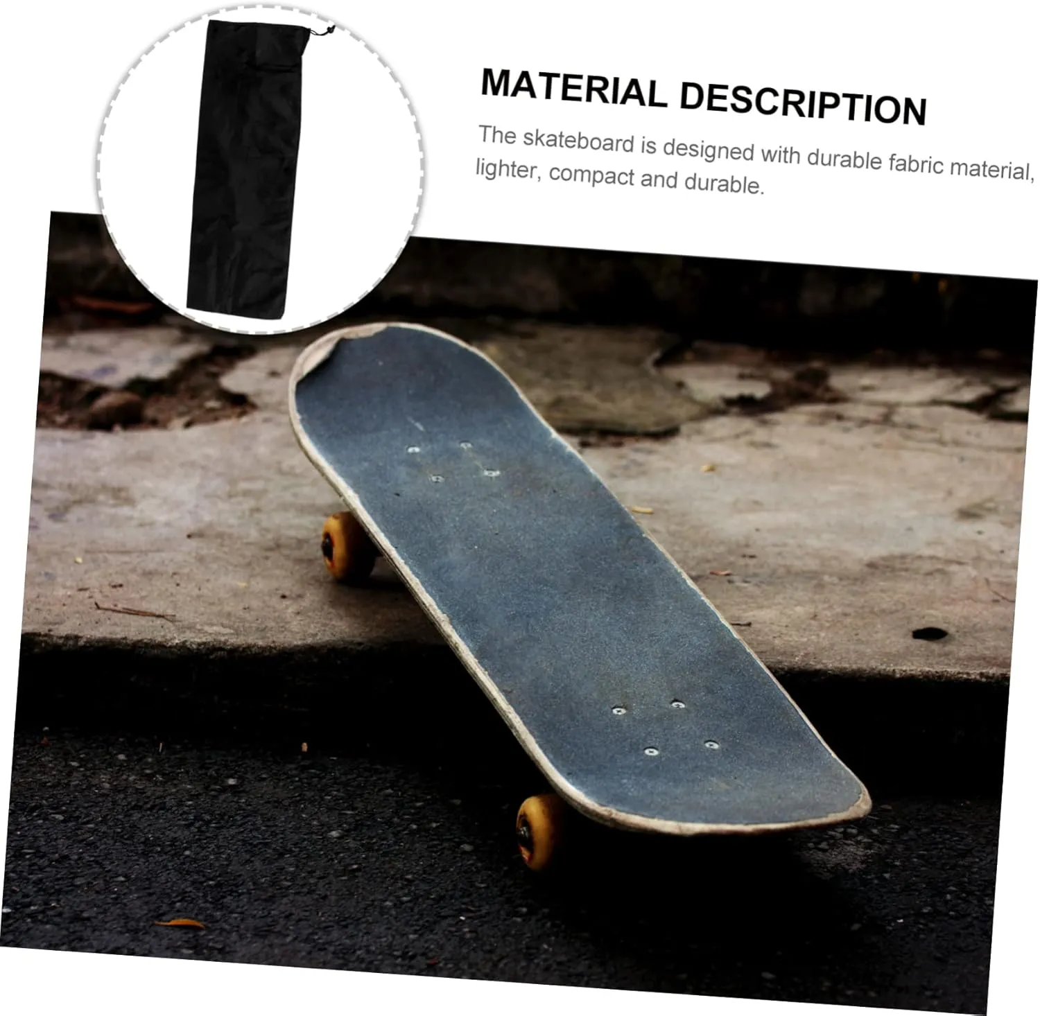 Mikikit Skateboard Cloth Portable Skateboard Bag Bag Portable Skateboard Bags Black