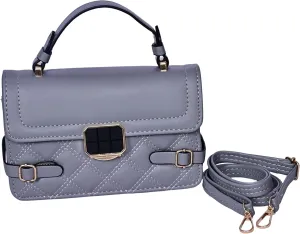 Mini Quilted Crossbody Bag for Women – PU Leather Small Purse with Top Handle & Strap – Trendy Shoulder Handbag for Daily Use