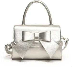 Mini Top Handle PU Flap Bag for Women - Elegant Bow Decor, Lightweight & Stylish Handbag