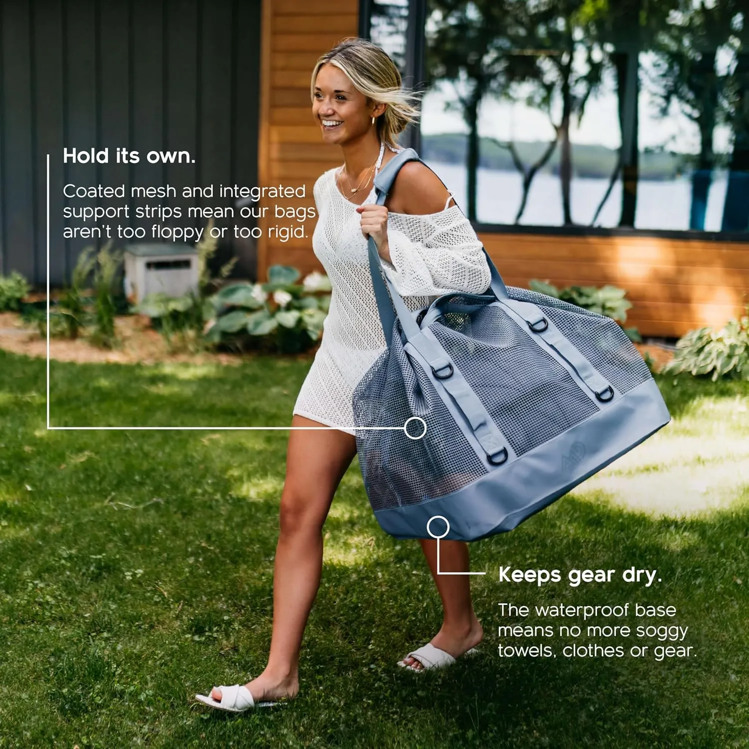 MISSION Boat Gear CASSI Heavy-Duty Outdoor Tote and Waterproof Marine-Grade Mesh Boat Bags