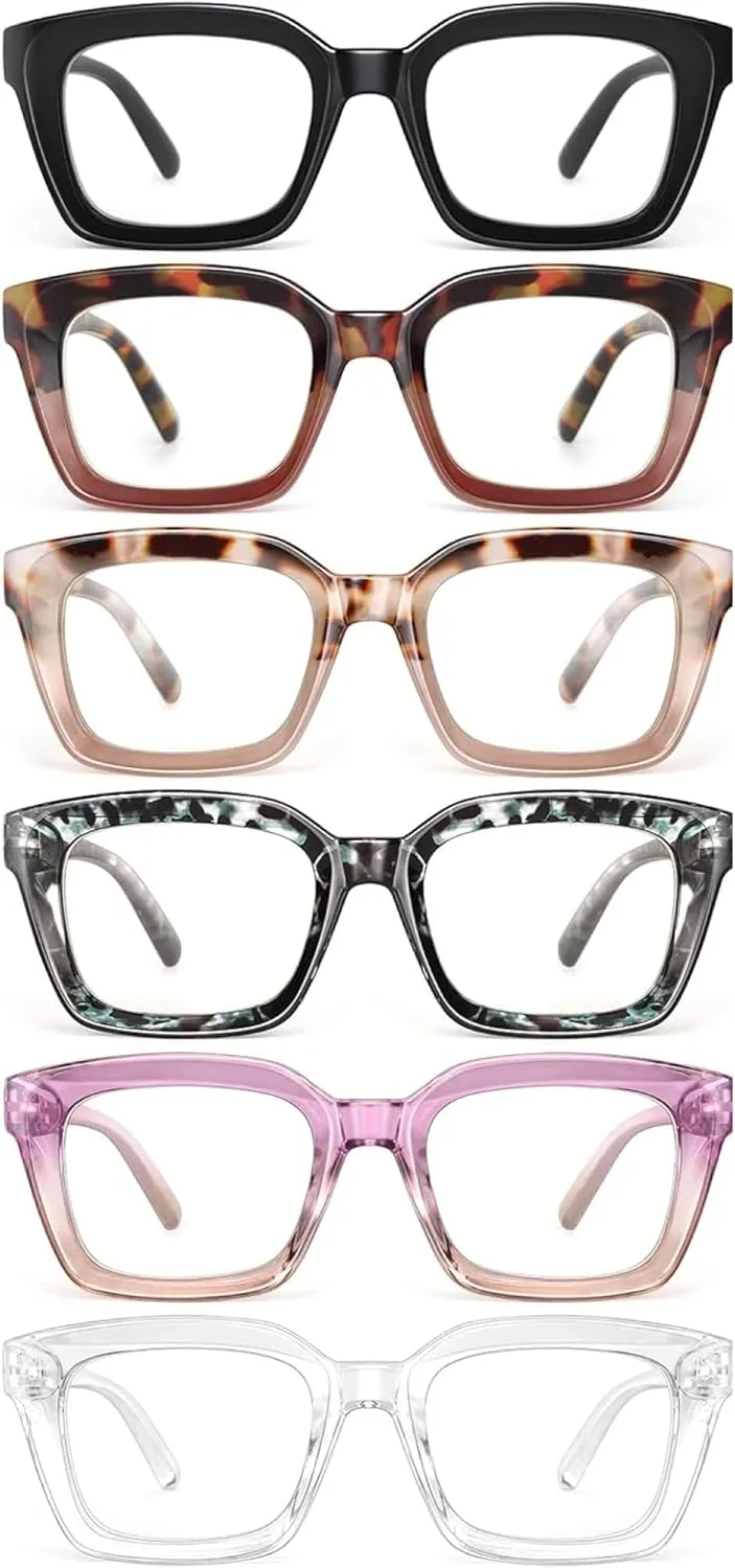 miyya Oprah Style Reading Glasses for Women, Cheaters Eyeglasses, Oversized Blue Light Readers, Fashion Eye Glasses