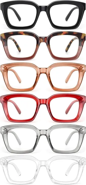 miyya Oprah Style Reading Glasses for Women, Cheaters Eyeglasses, Oversized Blue Light Readers, Fashion Eye Glasses