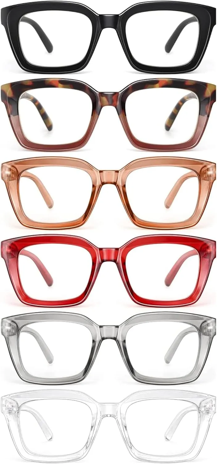 miyya Oprah Style Reading Glasses for Women, Cheaters Eyeglasses, Oversized Blue Light Readers, Fashion Eye Glasses