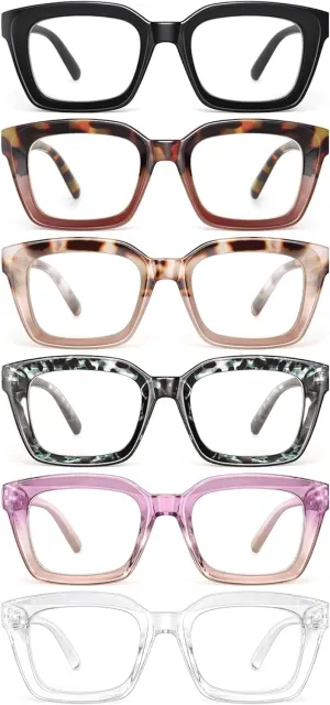 miyya Oprah Style Reading Glasses for Women, Cheaters Eyeglasses, Oversized Blue Light Readers, Fashion Eye Glasses