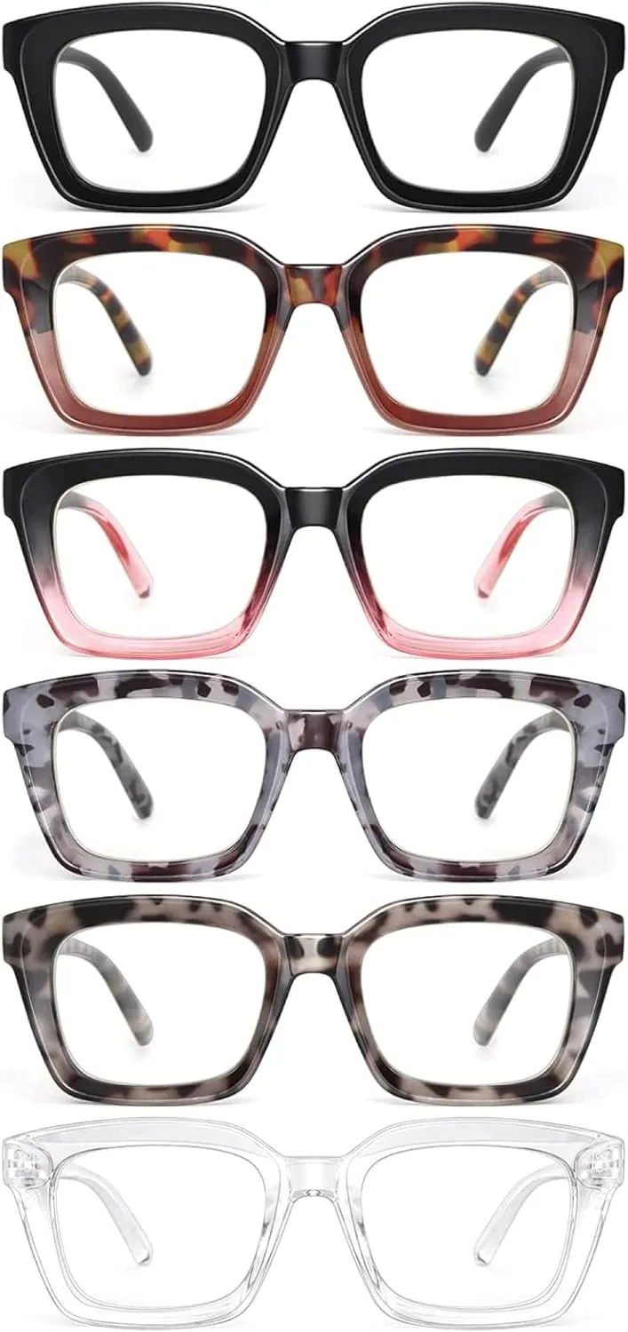 miyya Oprah Style Reading Glasses for Women, Cheaters Eyeglasses, Oversized Blue Light Readers, Fashion Eye Glasses