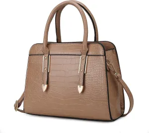 MKF Collection Satchel Bag for Women’s, Vegan Leather Crossbody Top-Handle Handbag Purse