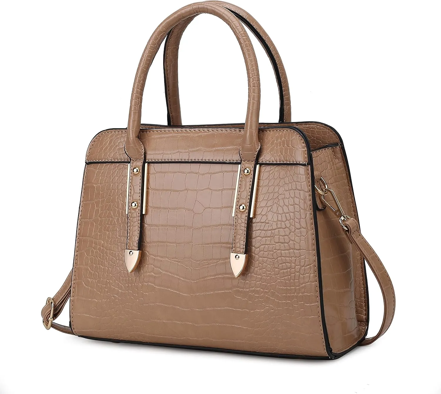 MKF Collection Satchel Bag for Women’s, Vegan Leather Crossbody Top-Handle Handbag Purse