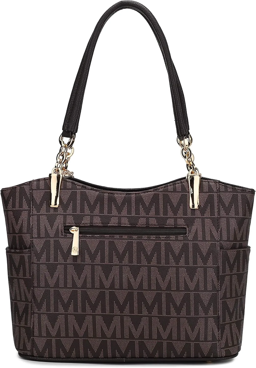 MKF Collection Signature Tote Bag for Women, Shoulder bag Vegan Leather Top-Handle Handbag Purse