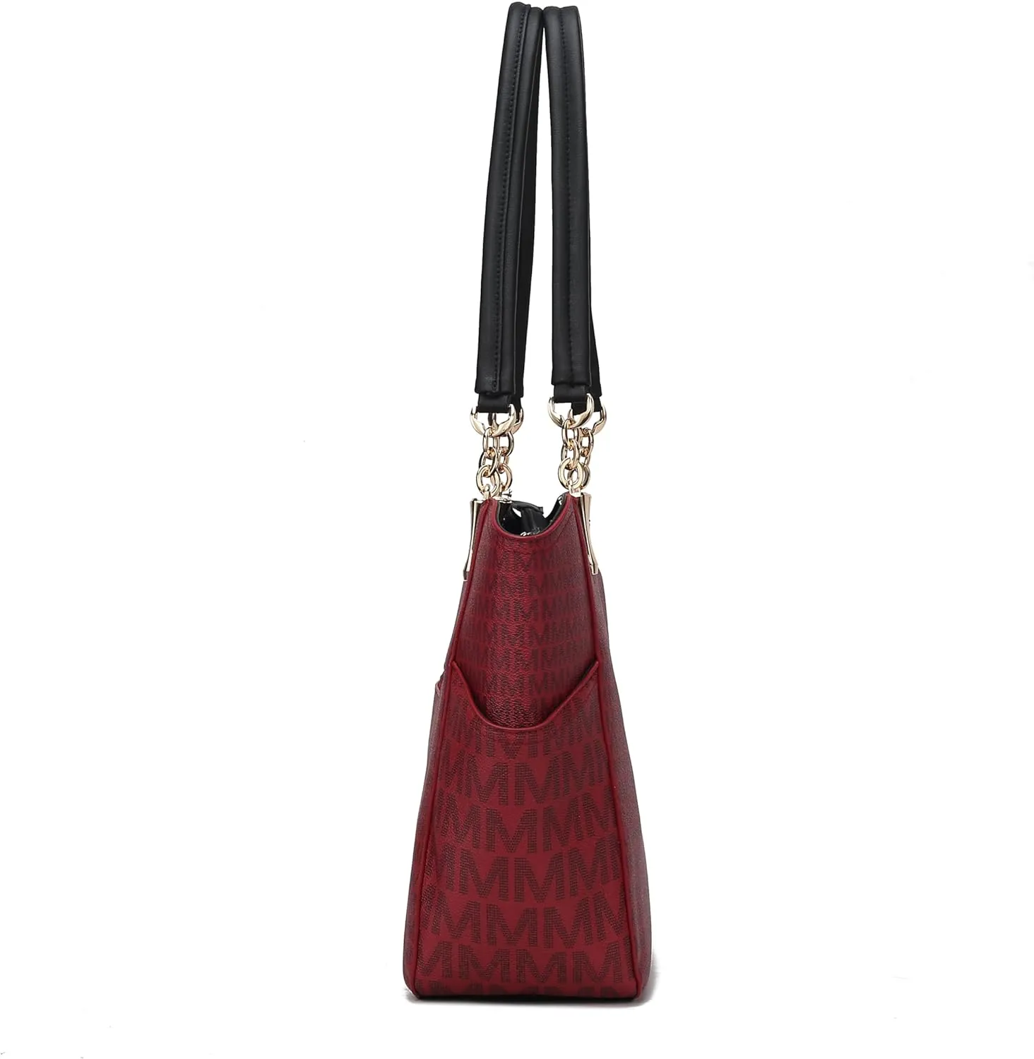 MKF Collection Signature Tote Bag for Women, Shoulder bag Vegan Leather Top-Handle Handbag Purse