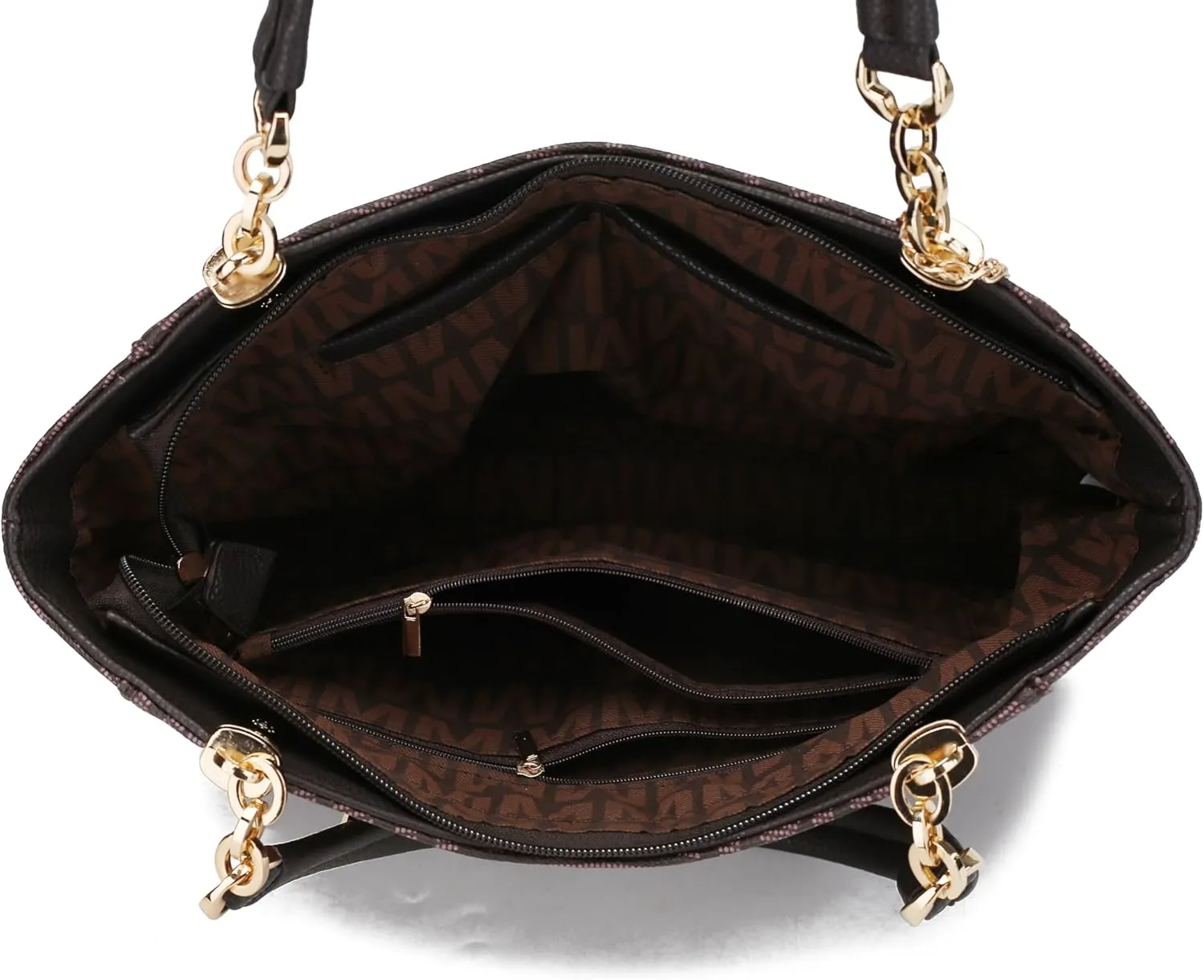 MKF Collection Signature Tote Bag for Women, Shoulder bag Vegan Leather Top-Handle Handbag Purse