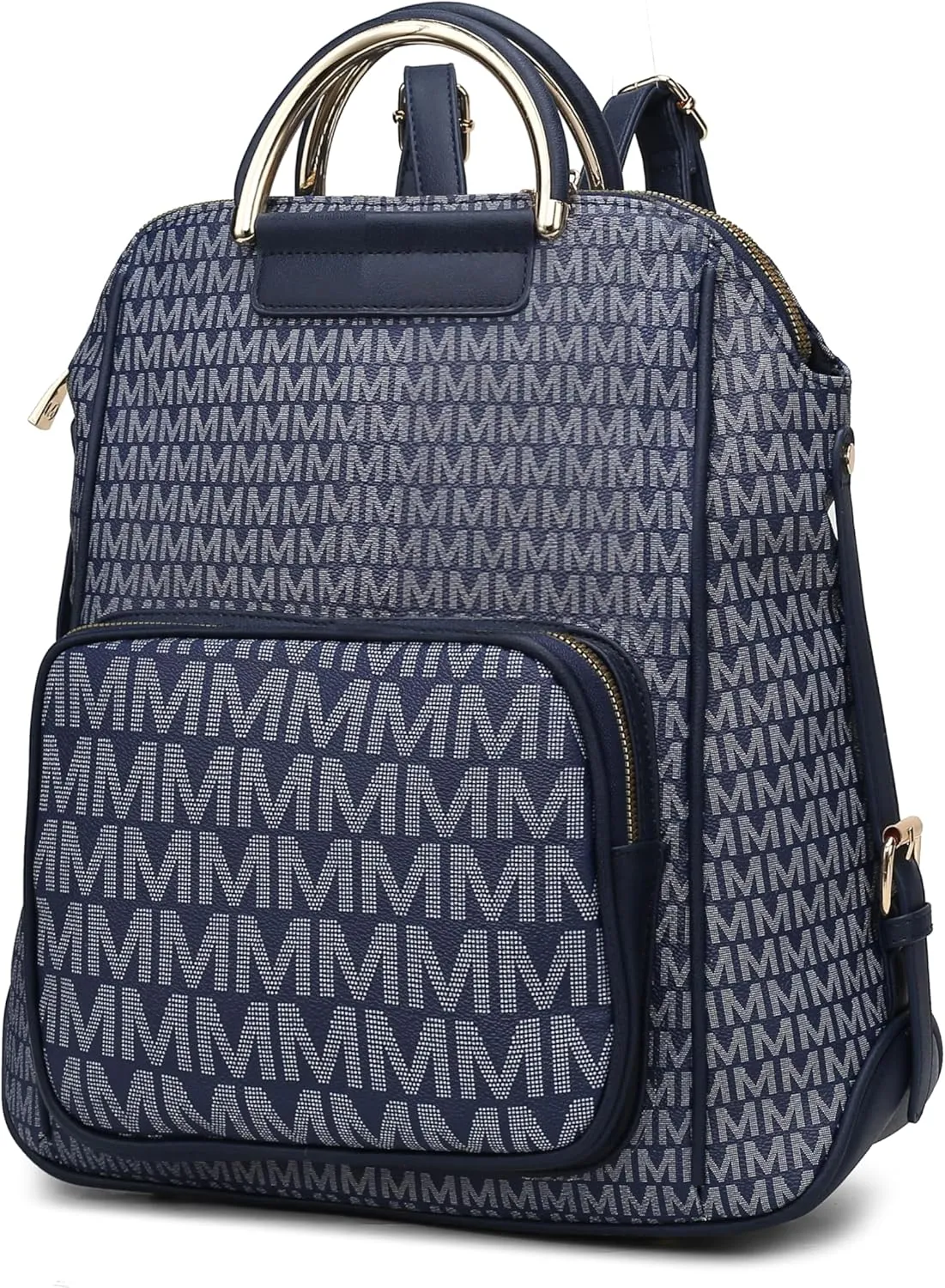 MKF Collection Signature Women Backpack, Vegan Leather Travel Bag Top-Handle Fashion Business Work Bag by Mia K