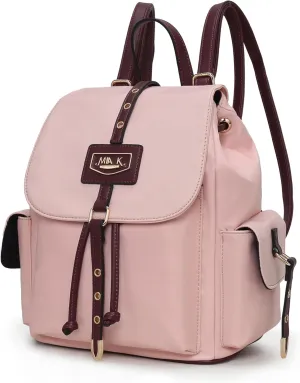 MKF Collection Travel Backpack for Women, Nylon Top Handle Travel bag Roomy Daypack Carry on Backpack by Mia K