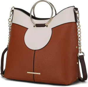 MKF Collection Women's Satchel Bag,Vegan Leather Top Handle Shoulder Bag Handbag Purse by Mia K
